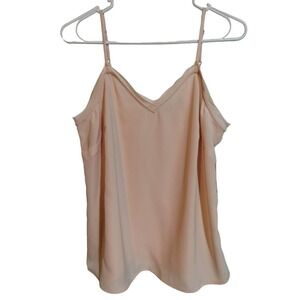 Ophelia Roe NWT light peach/pink color camisole with lace trim woman size medium